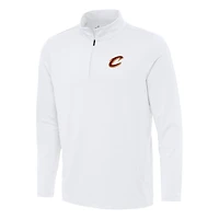 Men's Antigua White Cleveland Cavaliers Reprocess Quarter-Zip Top