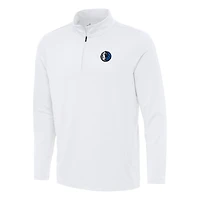 Men's Antigua White Dallas Mavericks Reprocess Quarter-Zip Top
