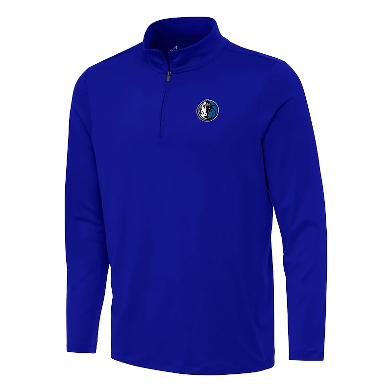 Men's Antigua Blue Dallas Mavericks Reprocess Quarter-Zip Top