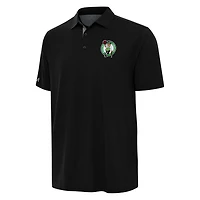 Men's Antigua Black/Gray Boston Celtics Era Polo