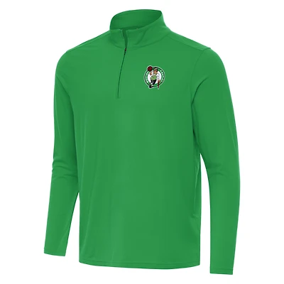 Men's Antigua Kelly Green Boston Celtics Intent Quarter-Zip Top