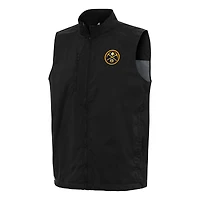Men's Antigua  Black Denver Nuggets Brisk Full-Zip Vest