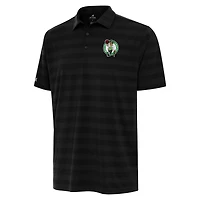 Men's Antigua  Black Boston Celtics Big & Tall Tunnel Polo