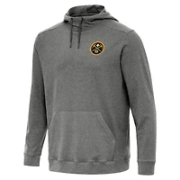 Men's Antigua Heather Black Denver Nuggets Cloud Pullover Hoodie