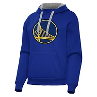 Women's Antigua Royal Golden State Warriors Victory Pullover Hoodie