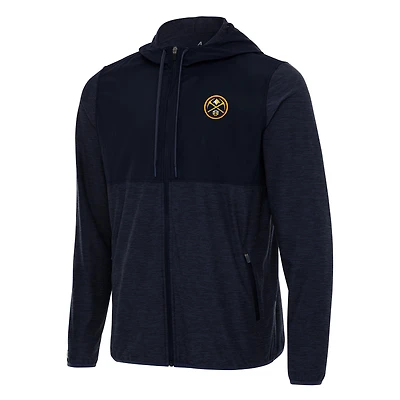 Men's Antigua Navy Denver Nuggets Sway Full-Zip Hoodie Jacket