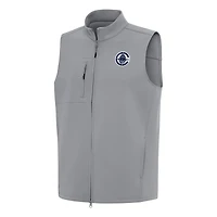 Men's Antigua Gray LA Clippers Demand Full-Zip Vest