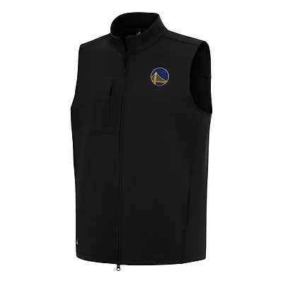 Men's Antigua Black Golden State Warriors Demand Full-Zip Vest