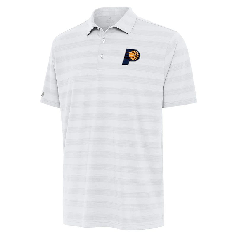 Men's Antigua White Indiana Pacers Tunnel Polo