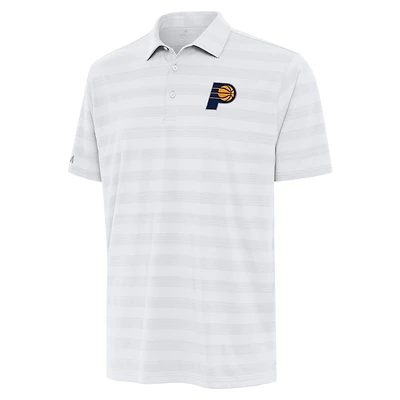 Men's Antigua White Indiana Pacers Tunnel Polo