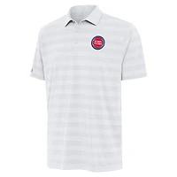 Men's Antigua White Detroit Pistons Tunnel Polo