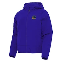 Women's Antigua Royal Golden State Warriors Universe Full-Zip Puffer Jacket