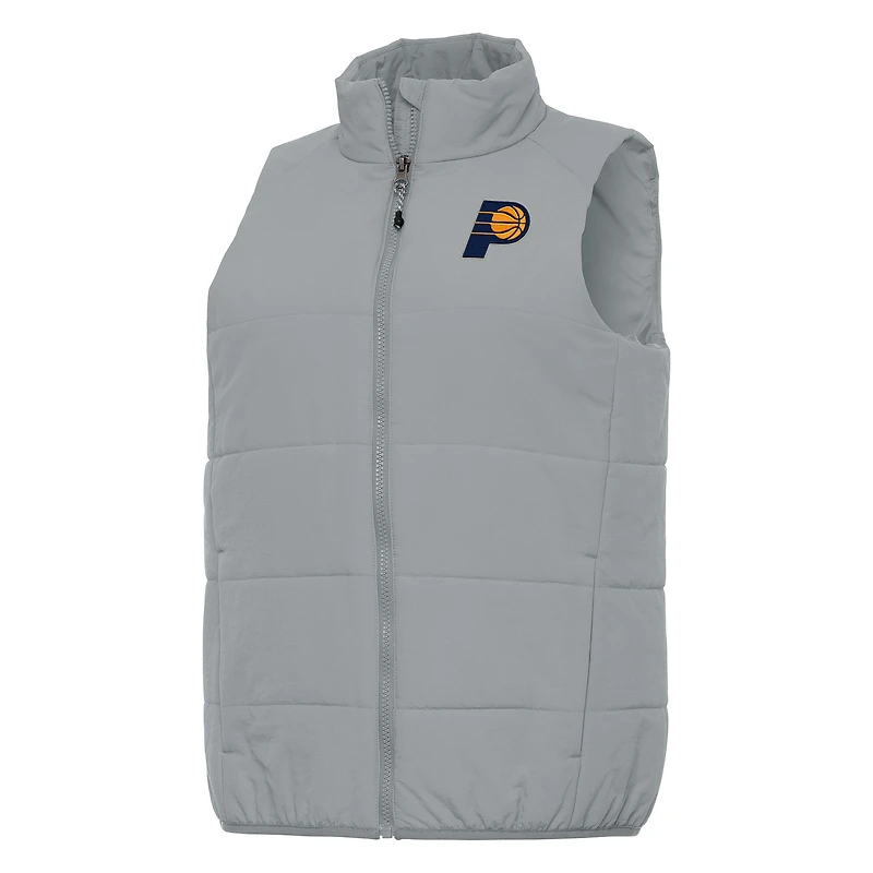 Women's Antigua Gray Indiana Pacers Experience Full-Zip Vest