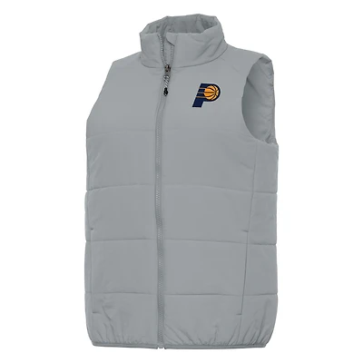 Women's Antigua Gray Indiana Pacers Experience Full-Zip Vest