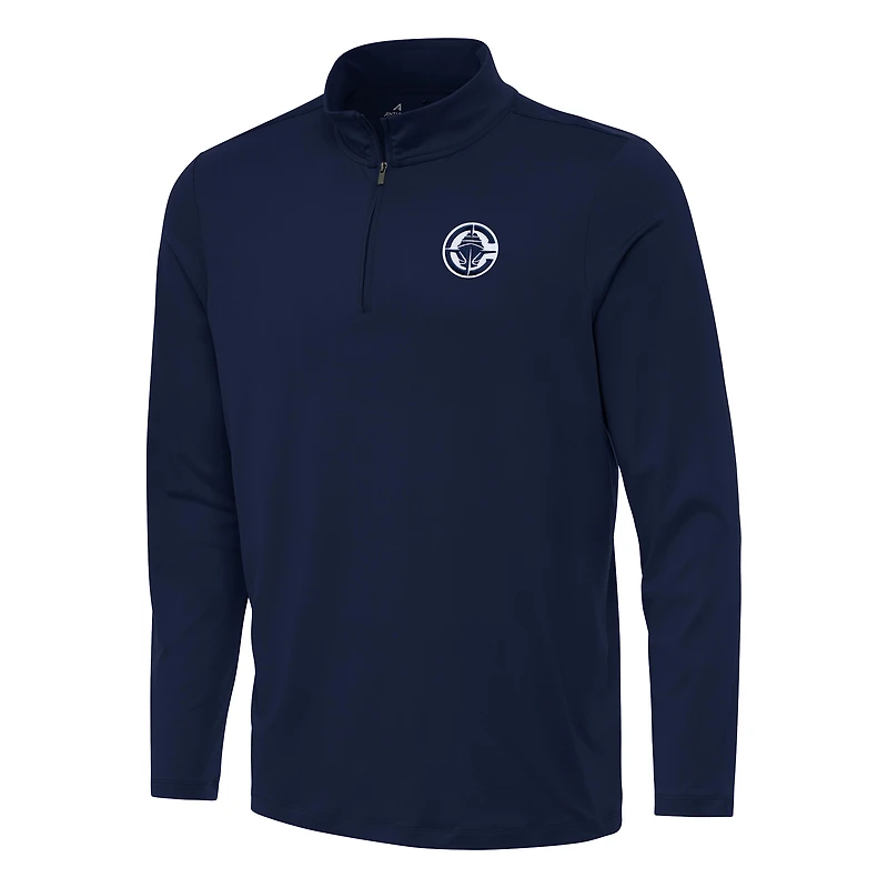 Men's Antigua Navy LA Clippers Reprocess Quarter-Zip Top