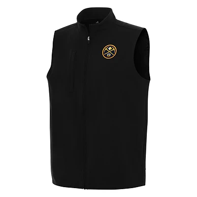 Men's Antigua Black Denver Nuggets Regard Full-Zip Vest