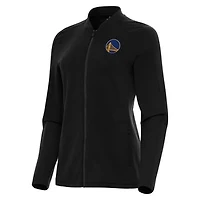 Women's Antigua Black Golden State Warriors Continual Full-Zip Jacket