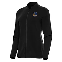 Women's Antigua Black Golden State Warriors Continual Full-Zip Jacket