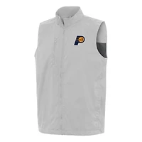 Men's Antigua  Heather Gray Indiana Pacers Brisk Full-Zip Vest