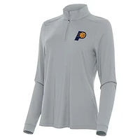 Women's Antigua Gray Indiana Pacers Intent Quarter-Zip Top