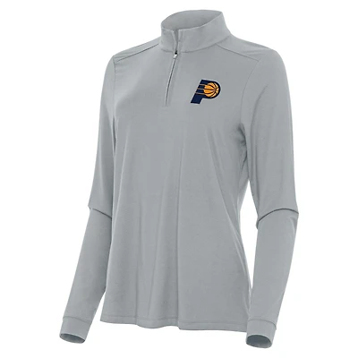 Women's Antigua Gray Indiana Pacers Intent Quarter-Zip Top