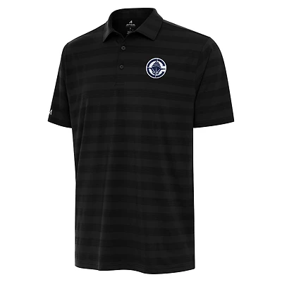 Men's Antigua  Black LA Clippers Big & Tall Tunnel Polo