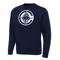 Men's Antigua Navy LA Clippers Big & Tall Victory Crew Neck Pullover Sweatshirt