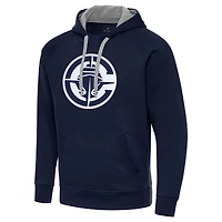 Men's Antigua Navy LA Clippers Big & Tall Victory Raglan Pullover Hoodie