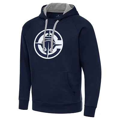 Men's Antigua Navy LA Clippers Big & Tall Victory Raglan Pullover Hoodie