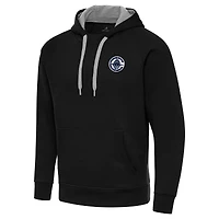 Men's Antigua Black LA Clippers Big & Tall Victory Raglan Pullover Hoodie