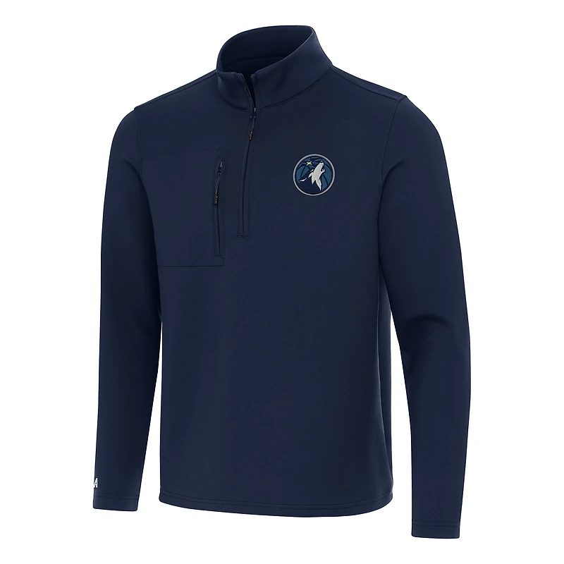 Men's Antigua  Navy Minnesota Timberwolves Insider Quarter-Zip Top