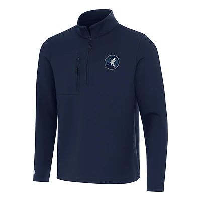 Men's Antigua  Navy Minnesota Timberwolves Insider Quarter-Zip Top