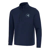 Men's Antigua  Navy Minnesota Timberwolves Insider Quarter-Zip Top