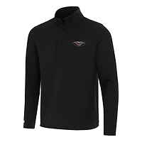 Men's Antigua  Black New Orleans Pelicans Insider Quarter-Zip Top