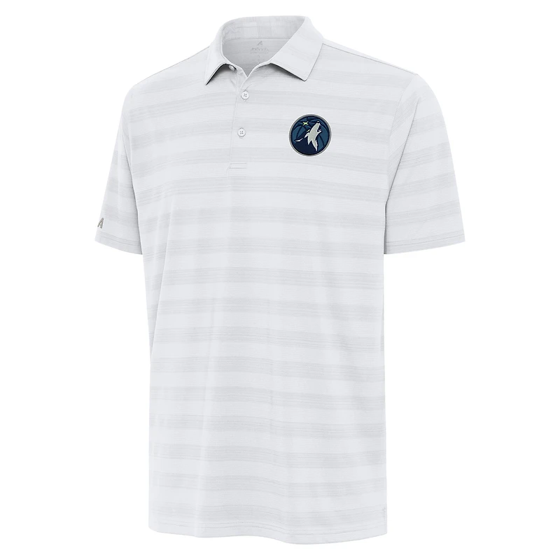 Men's Antigua White Minnesota Timberwolves Tunnel Polo