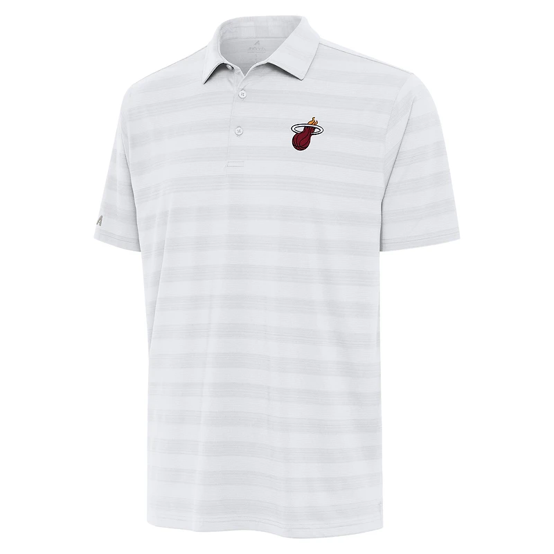 Men's Antigua White Miami Heat Tunnel Polo