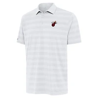 Men's Antigua White Miami Heat Tunnel Polo