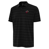 Men's Antigua Black Miami Heat Tunnel Polo