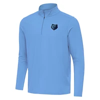 Men's Antigua Light Blue Memphis Grizzlies Intent Quarter-Zip Top
