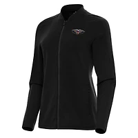 Women's Antigua Black New Orleans Pelicans Continual Full-Zip Jacket
