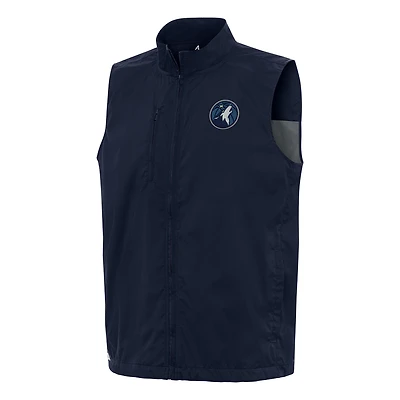 Men's Antigua  Navy Minnesota Timberwolves Brisk Full-Zip Vest