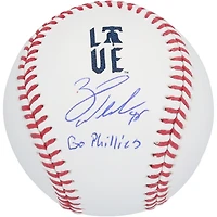 Zack Wheeler Philadelphia Phillies Autographed City Connect Logo Baseball with "Go Phillies" Inscription