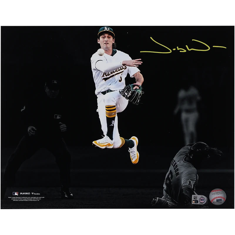 Jacob Wilson Athletics Autographed 11" x 14" Jump Throw Spotlight Photograph
