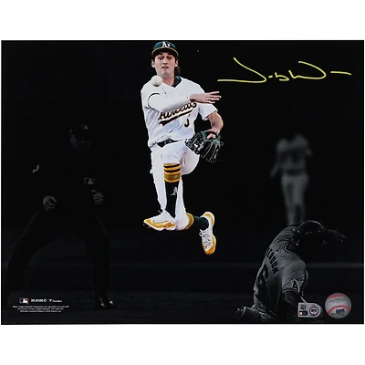 Jacob Wilson Athletics Autographed 11" x 14" Jump Throw Spotlight Photograph