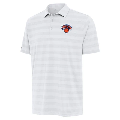 Men's Antigua White New York Knicks Tunnel Polo