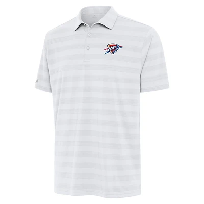 Men's Antigua White Oklahoma City Thunder Tunnel Polo