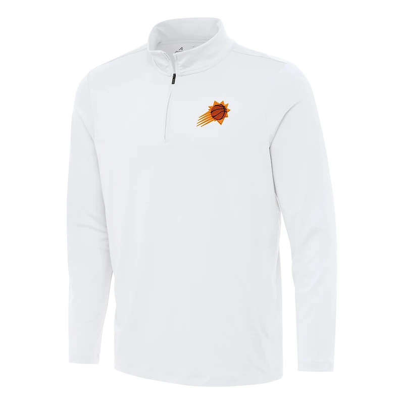 Men's Antigua White Phoenix Suns Reprocess Quarter-Zip Top