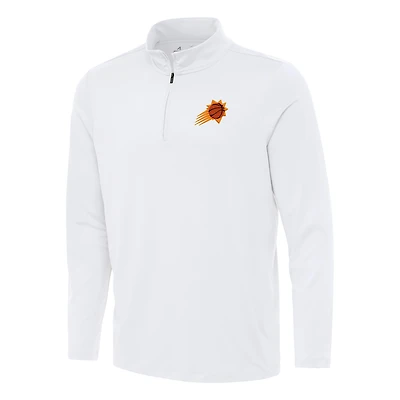 Men's Antigua White Phoenix Suns Reprocess Quarter-Zip Top