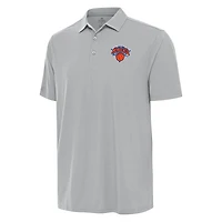 Men's Antigua Gray New York Knicks Era Polo