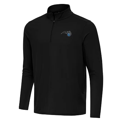 Men's Antigua Black Orlando Magic Intent Quarter-Zip Top